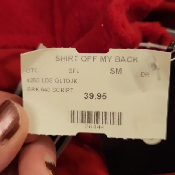 NWT Women's Storm Creek Quilted Red Fleece Jacket Size S - Picture 4 of 9